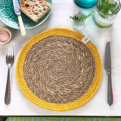 ReSpiin Set of 6 Seagrass & Jute Tablemats
