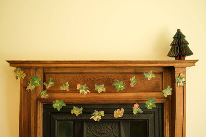 Holly and Ivy Printed Paper Sewn Garland