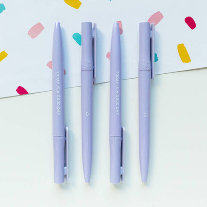 ‘Today Is A Good Day’ Recycled Eco Ballpoint Pen Lilac