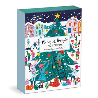 Merry and Bright 12 Days of Christmas Advent Puzzle Calendar by Louise Cunningham