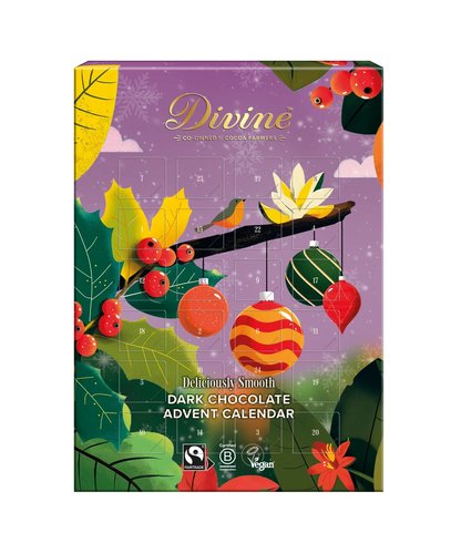 Divine Chocolate Fairtrade Dark Chocolate Advent Calendar