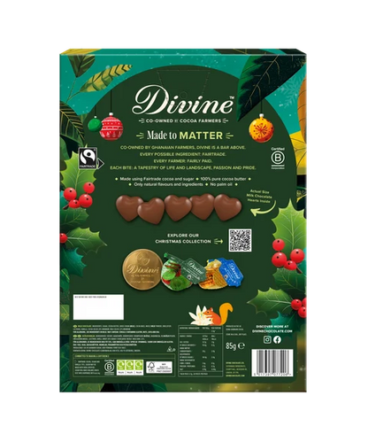 Divine Chocolate Fairtrade Milk Chocolate Advent Calendar