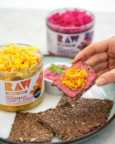Raw Health Chilled Organic Sauerkraut - Curry & Ginger 410g