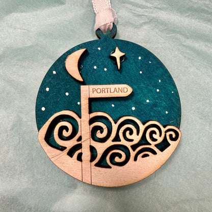 ‘Weymouth’ ‘Dorset’ or ‘Portland’ Signpost Christmas Decoration