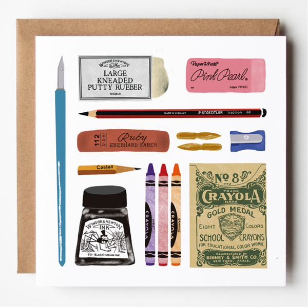 Artist Materials Greeting Card