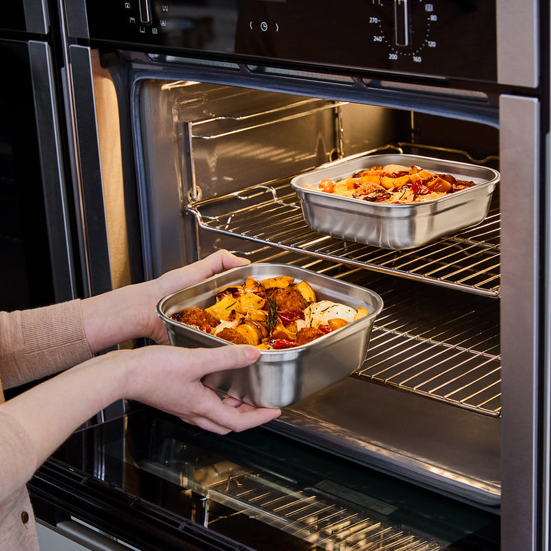 Black+Blum Large Meal Prep Box Square -  Microwaveable Multifunction Stainless Steel