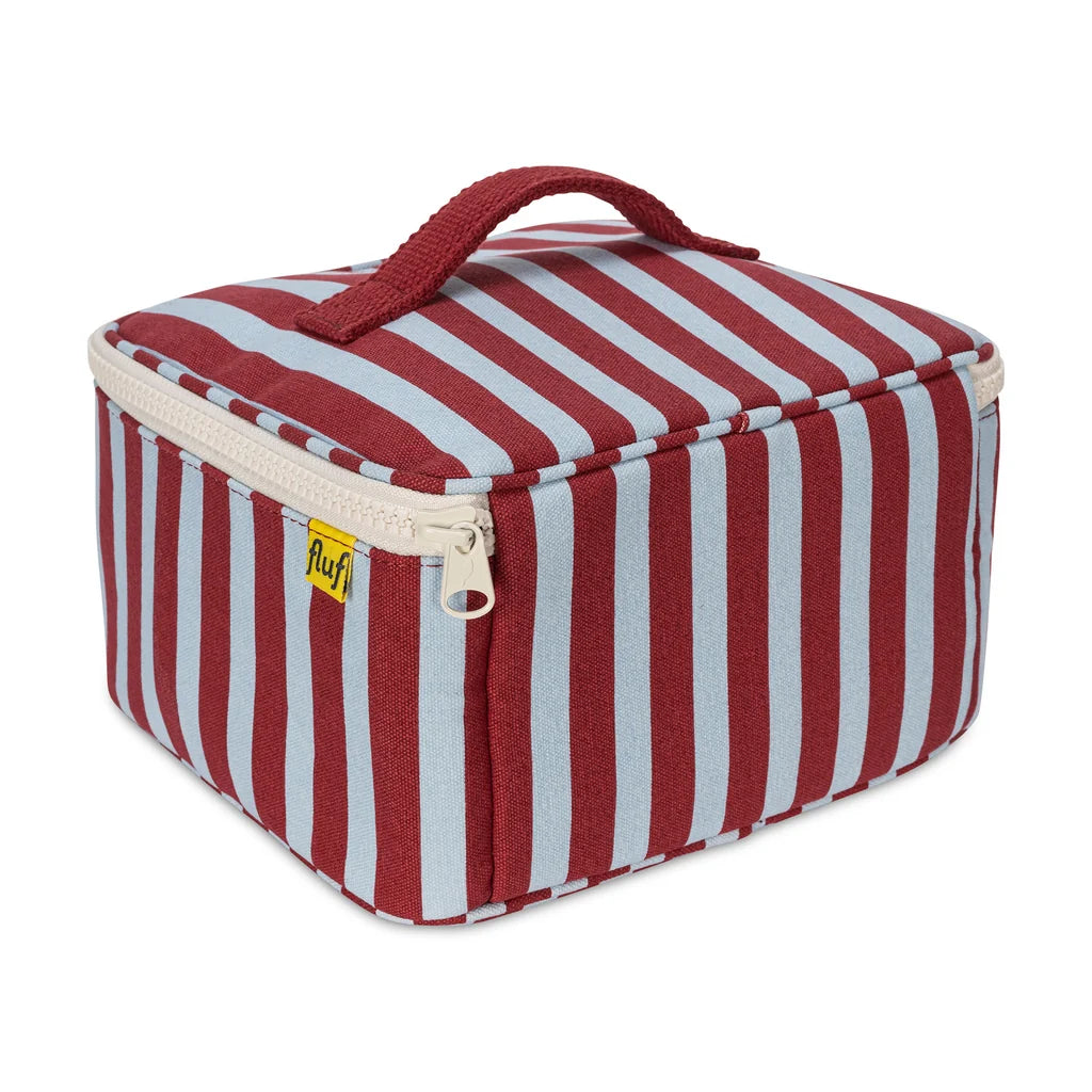 Fluf Square Lunch Cube - Awning Stripe Chili Pepper