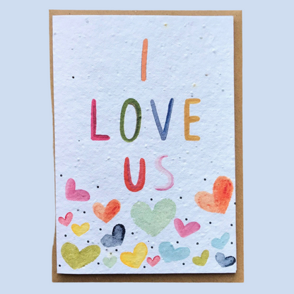 I Love Us Plantable Card