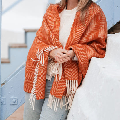 Tweedmill Pumpkin Wool Knee Blanket