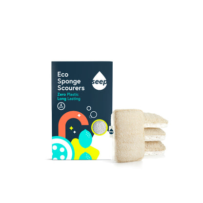 Loofah Sponge Kitchen Scourer 4 Pack - Seep