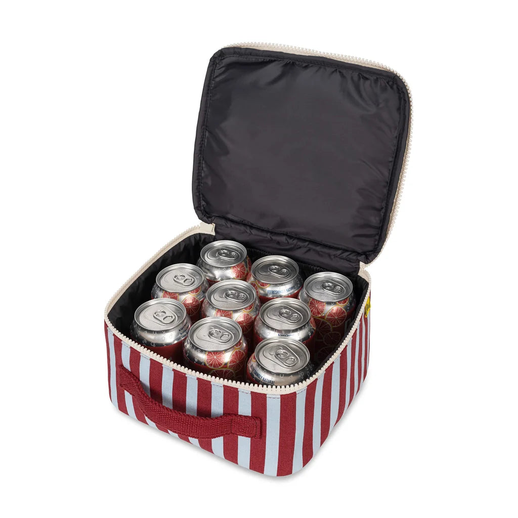 Fluf Square Lunch Cube - Awning Stripe Chili Pepper