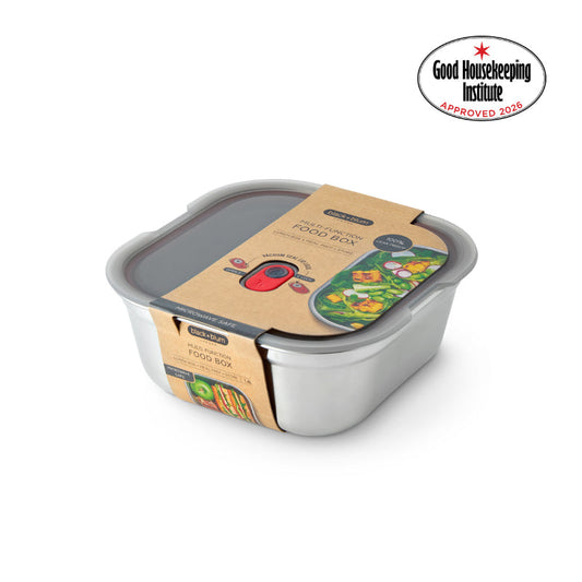 Black+Blum Large Meal Prep Box Square -  Microwaveable Multifunction Stainless Steel