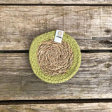 Round Seagrass & Jute Coaster