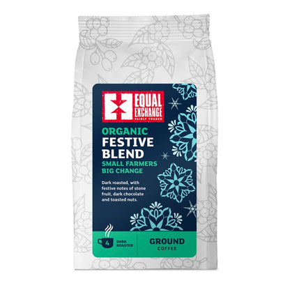 Equal Exchange Festive Blend Ground Coffee Fairly Traded.