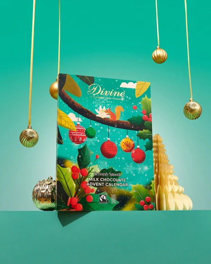 Divine Chocolate Fairtrade Milk Chocolate Advent Calendar