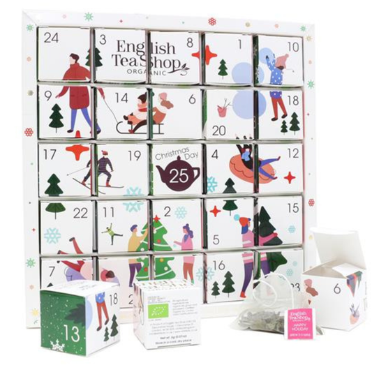 Organic White Puzzle Advent Calendar 25 Tea Pyramid Bags