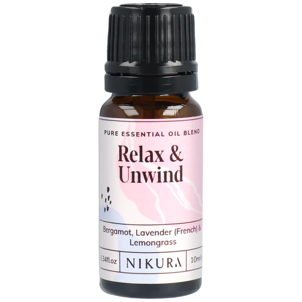Relax & Unwind Essential Oil Blend - Bergamot, Lavender + Lemongrass