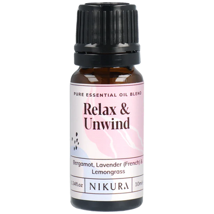 Relax & Unwind Essential Oil Blend - Bergamot, Lavender + Lemongrass