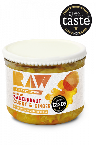 Raw Health Chilled Organic Sauerkraut - Curry & Ginger 410g