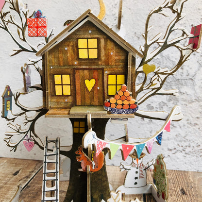 Christmas Treehouse Slot Together 3D Advent Calendar