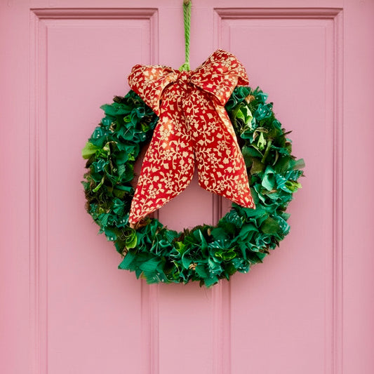 Small Recycled Sari Wreath