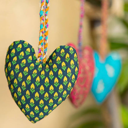 Fairtrade Sari Heart Decoration