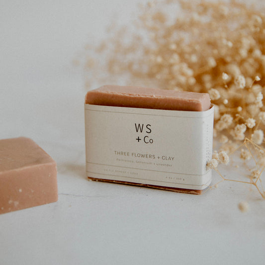 Three Flowers + Clay Soap