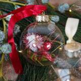 Red and Gold Floral Christmas Bauble