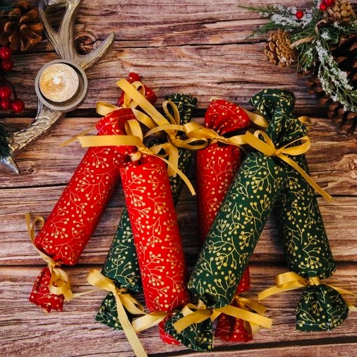 Luxury Reusable Fabric Christmas Crackers