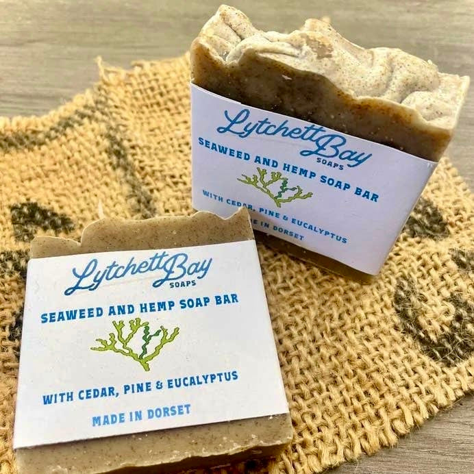 Seaweed & Hemp Soap Bar with Eucalyptus Oil - Handmade in Dorset