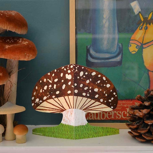 Brown Mushroom Greeting Card