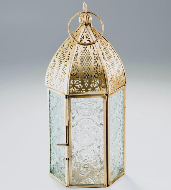 Antique Brass Moroccan Style Medium Lantern