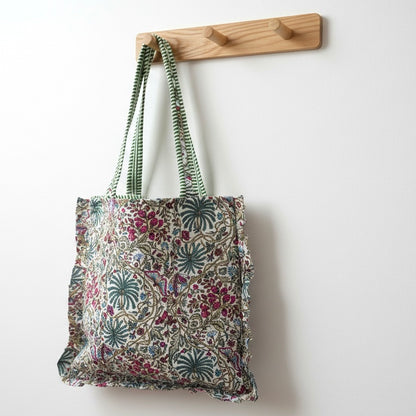 French Frill Reversible Kantha Tote Bag