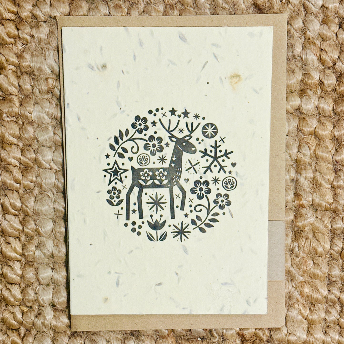 Nordic Deer Emblem Plantable Christmas Card