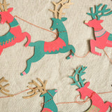 Bright Reindeer Sewn Garland