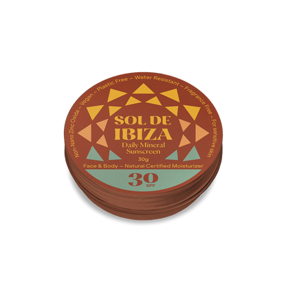 Sol De Ibiza Mini Tin Plastic Free Face & Body Natural Mineral Sunscreen SPF30