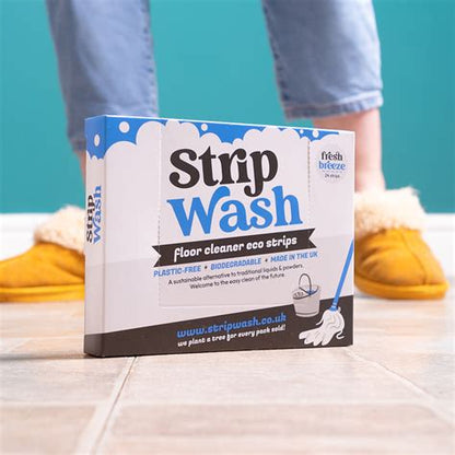 StripWash Fresh Breeze Floor Cleaner Sheets - Biodegradable Eco Friendly Floor Cleaner