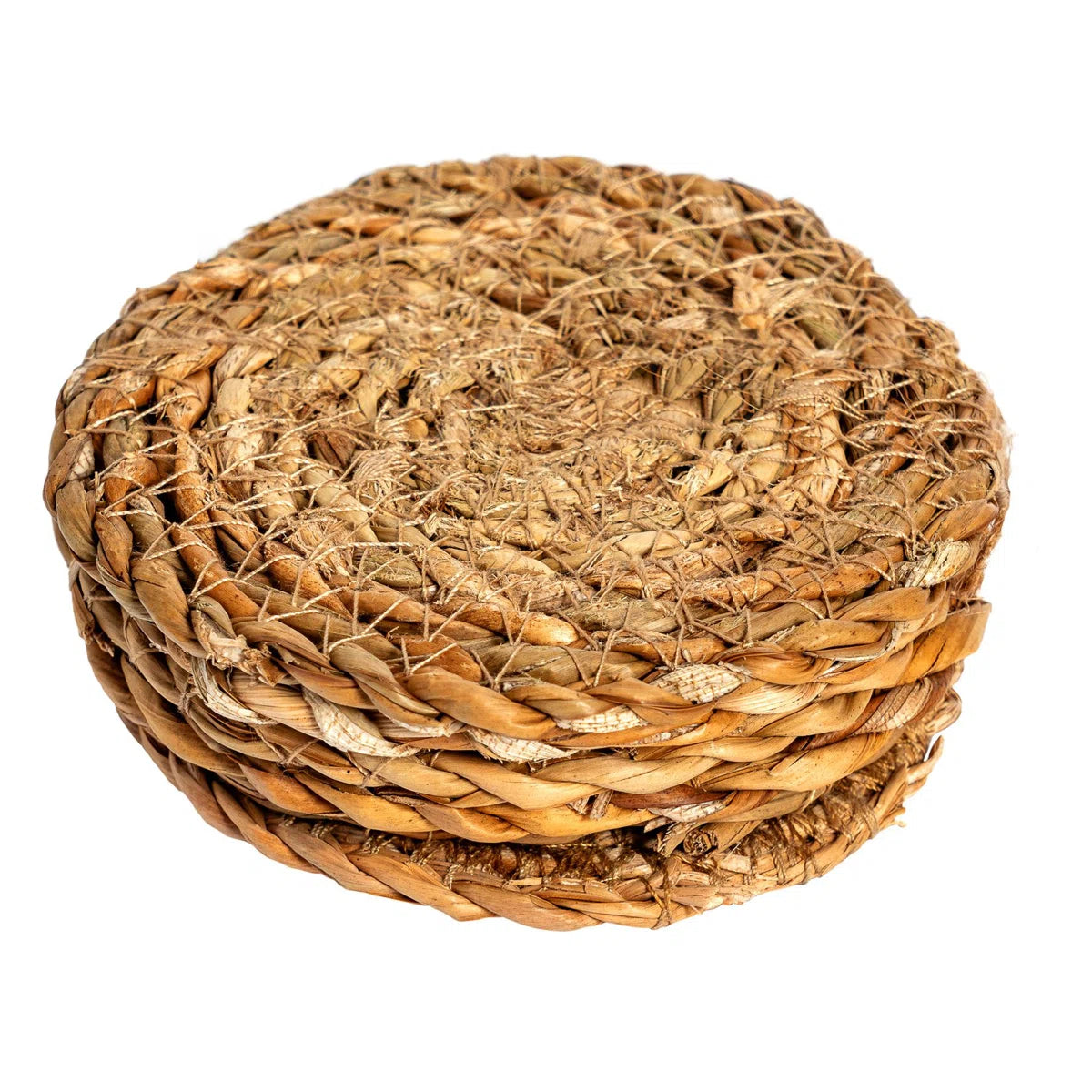 Woven Water Hyacinth Coasters - Set of 6