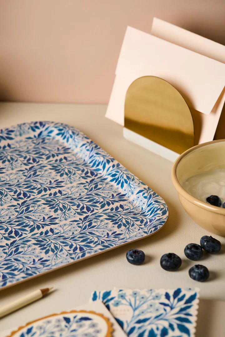 Wanderlust Blue Floral Tray