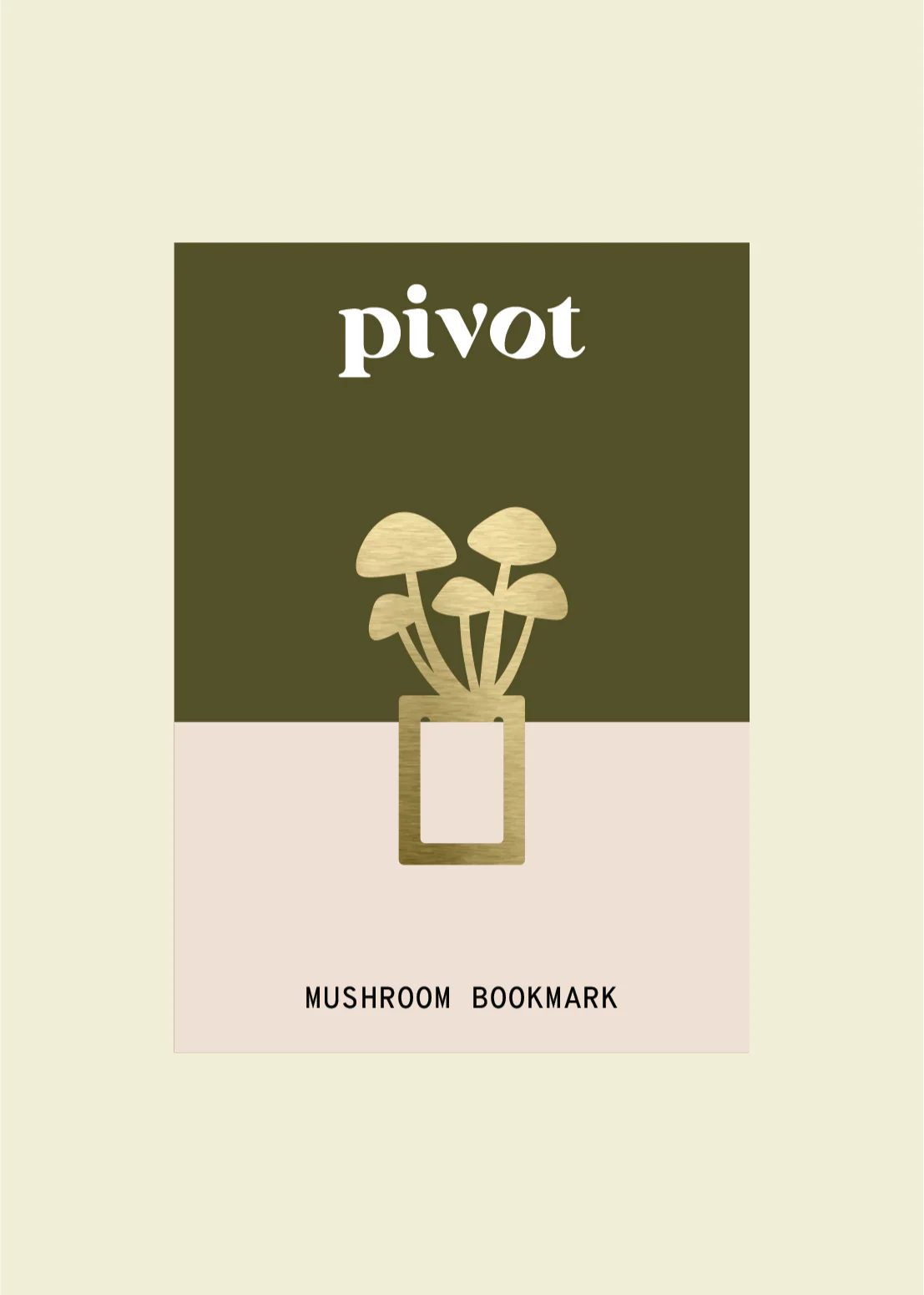 Shimeji Mushroom Brass Bookmark