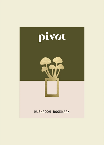 Shimeji Mushroom Brass Bookmark