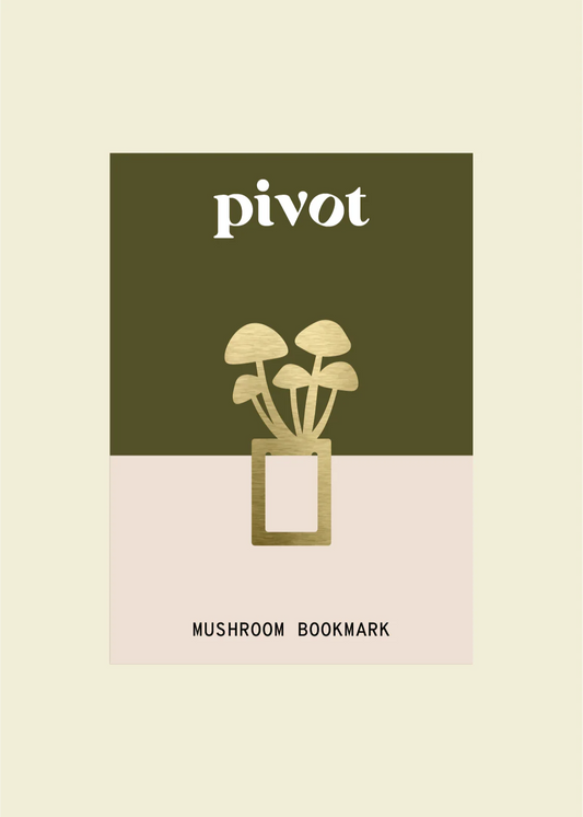 Shimeji Mushroom Brass Bookmark