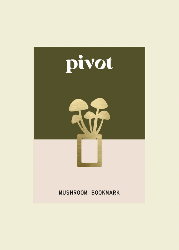 Shimeji Mushroom Brass Bookmark