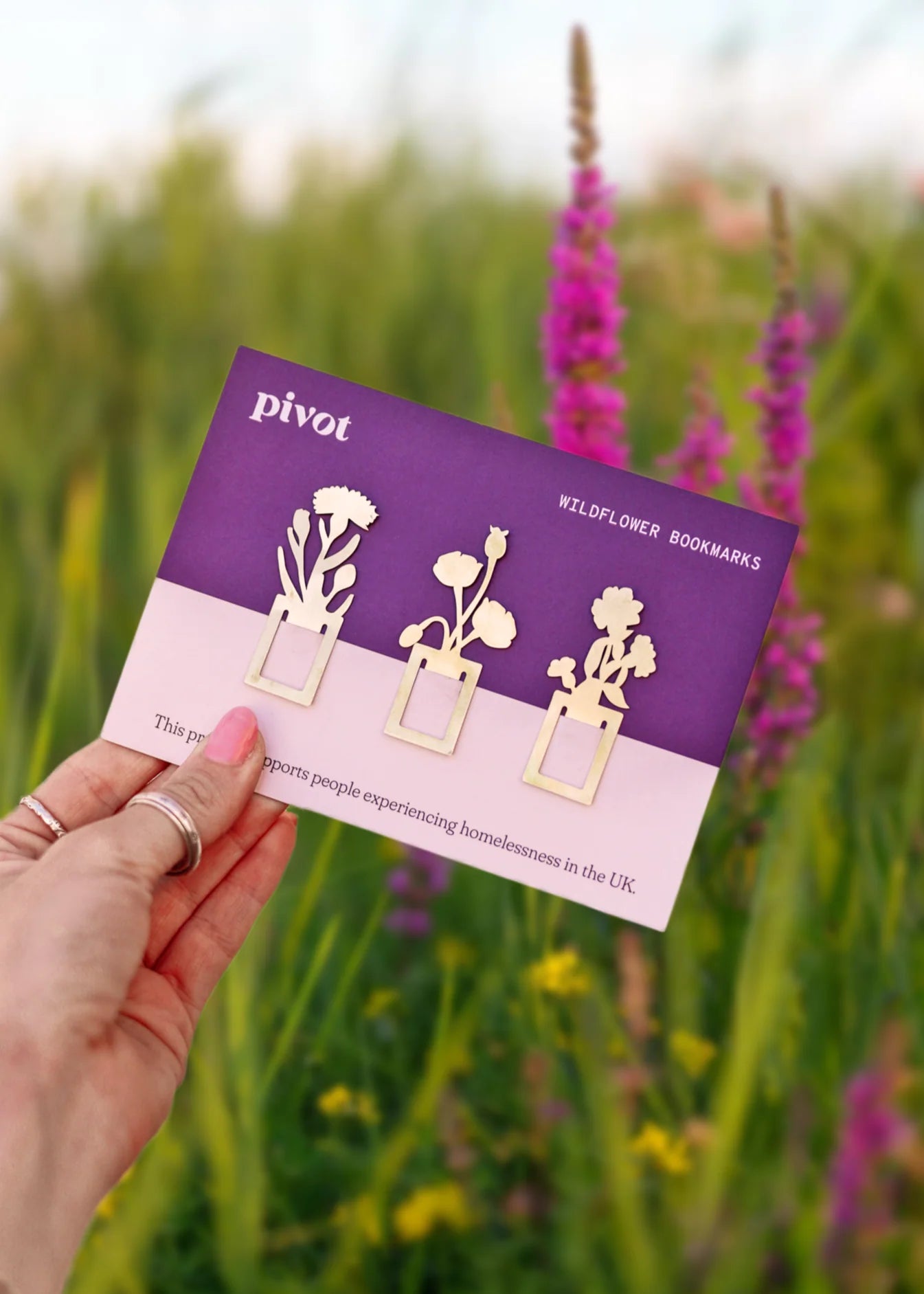 Wildflower Brass Bookmark