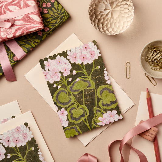 Geraniums ‘Blooming Lovely Day’ Greeting Card