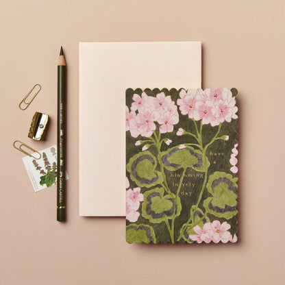 Geraniums ‘Blooming Lovely Day’ Greeting Card