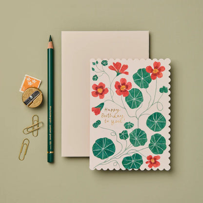 Nasturtium ‘Happy Birthday To You!’ Card