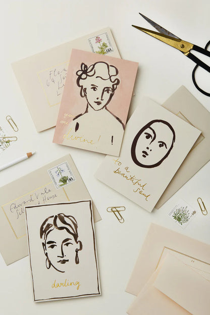 ‘You Are Divine’ Portrait of a Lady Greeting Card