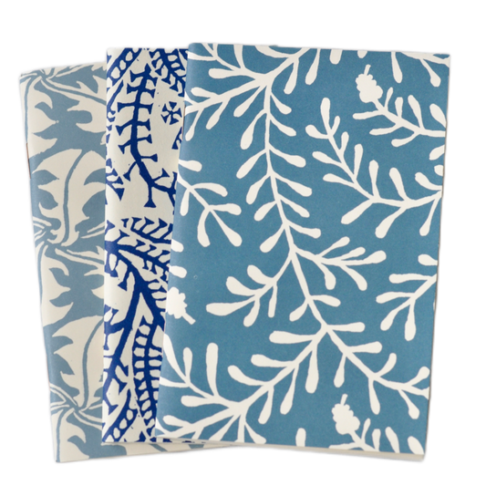 Three Assorted Memo Books for Pocket Folio Blue