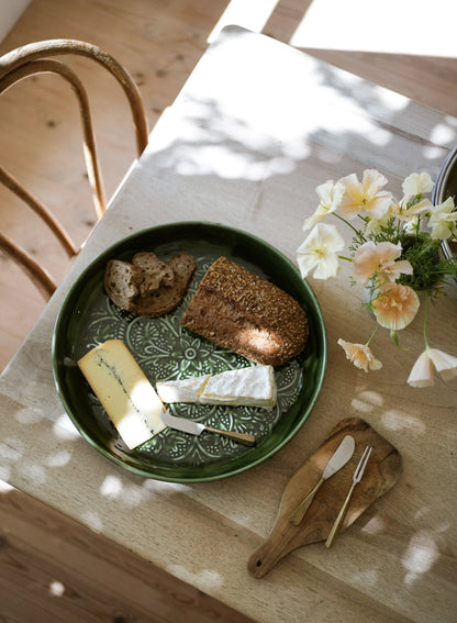 Cheese and Pickle Serving Set with Cotton Picnic Bag